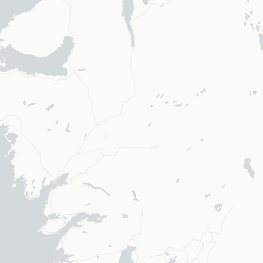 Map centered on West Iceland, campsite by campsite