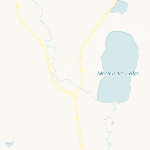Map of Meacham Lake Campground Road