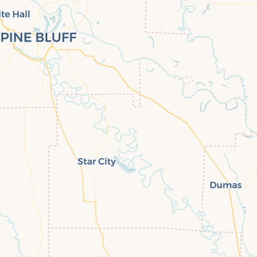 map of Pine Bluff