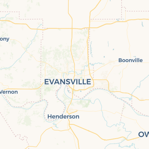 map of Evansville