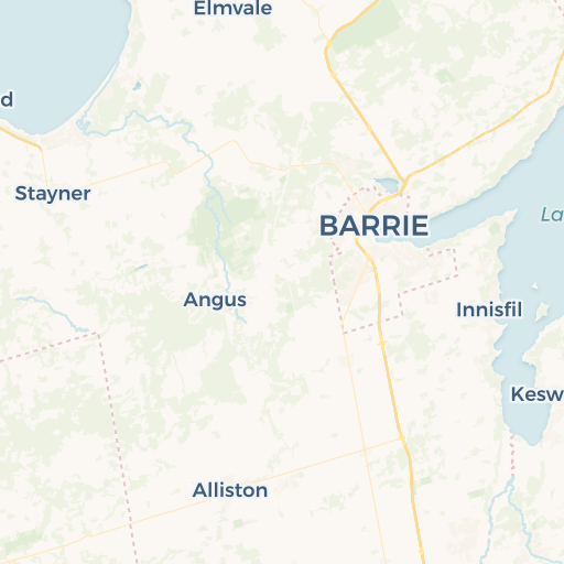 map of Barrie