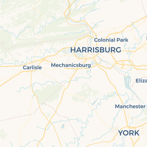 map of Harrisburg