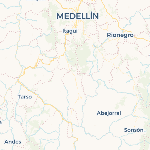 map of Medellín