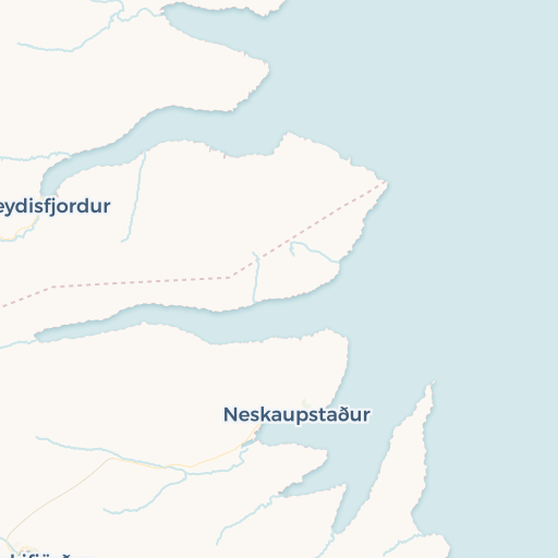 map of Neskaupstaður