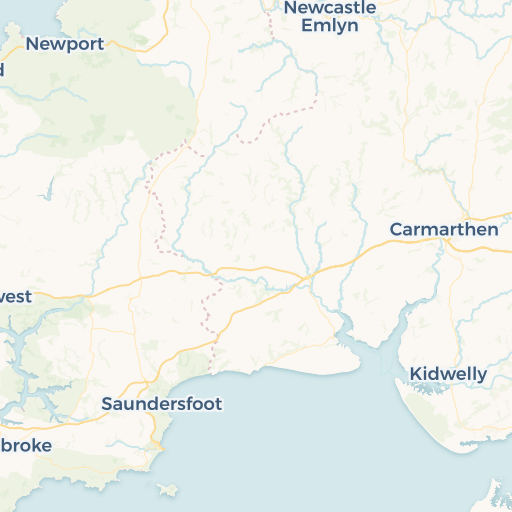 map of Carmarthen