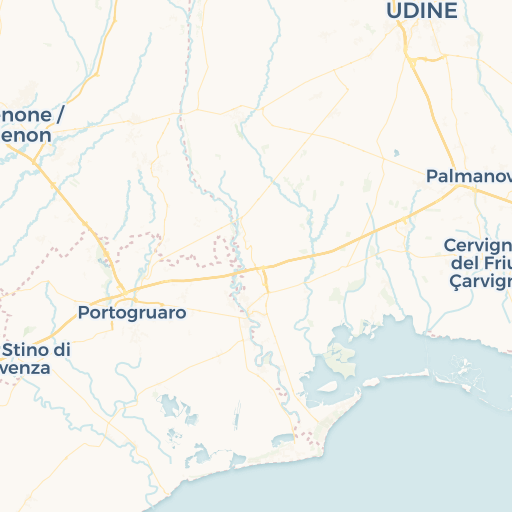 map of Udine