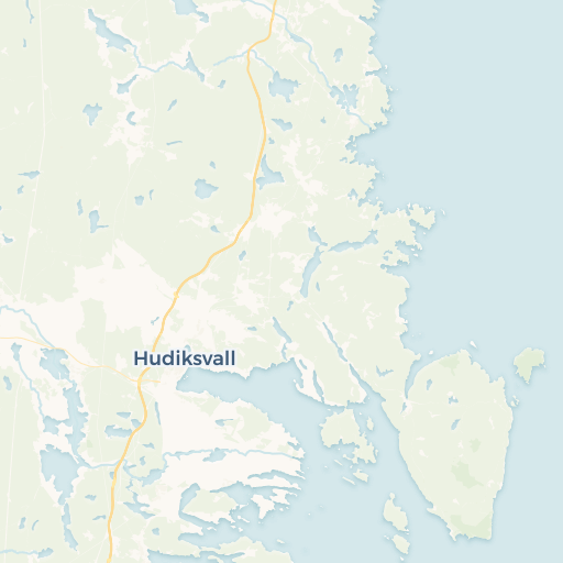 map of Hudiksvall