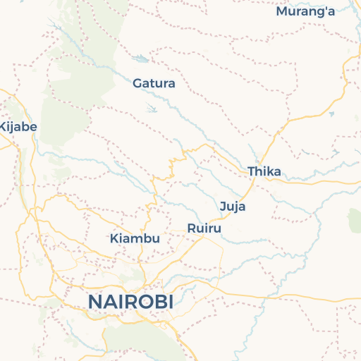 map of Nairobi