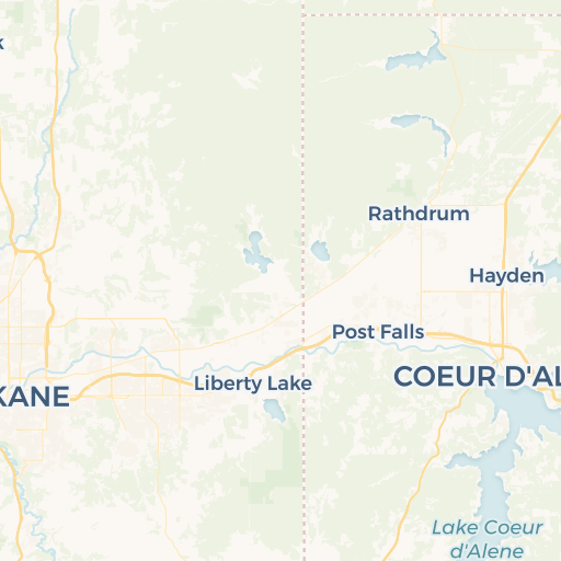 map of Coeur D'Alene